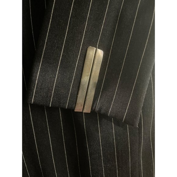 Vintage Gai Mattiolo Charcoal Grey white pinstriped 2-piece dress suit - Picture 15 of 15